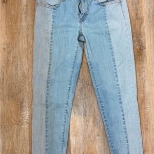 American Eagle Outfitters Two-Tone Blue Skinny Jeans